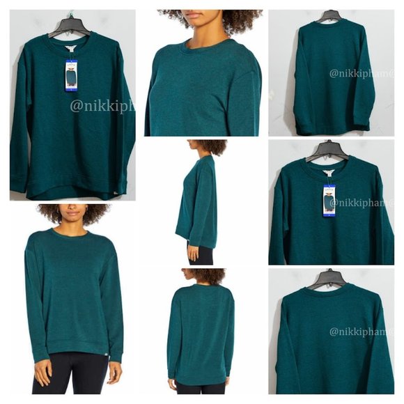 Orvis Ladies' Crewneck Pullover cozy top  IN Teal - Picture 1 of 5
